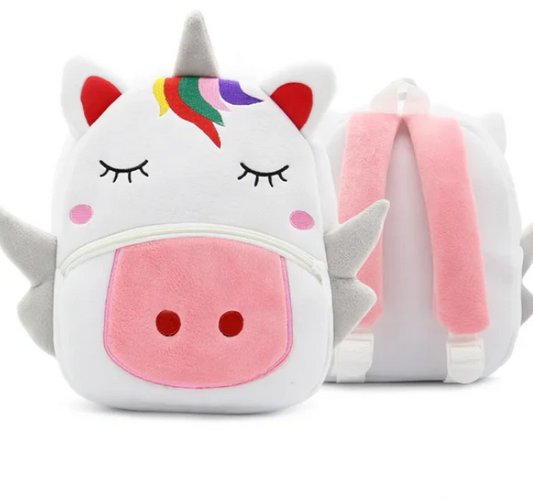 Zaino Pelouche Bambini Unicorno Bianco