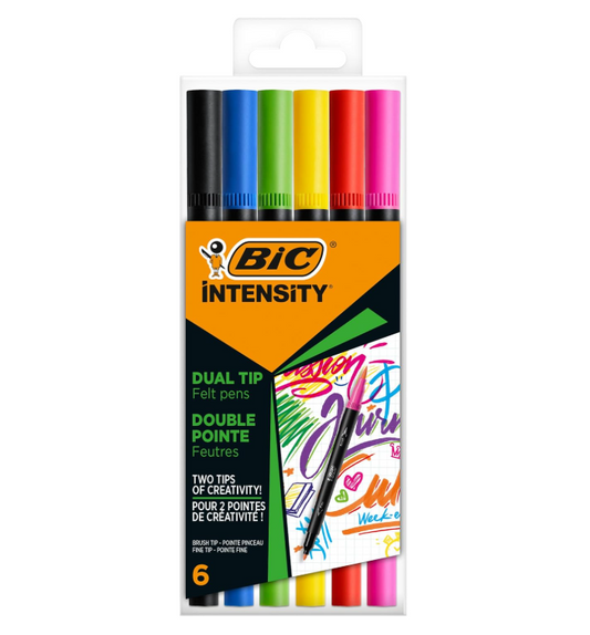 Pennarelli Bic Intensity Dual Tip Brush Colori Intensi