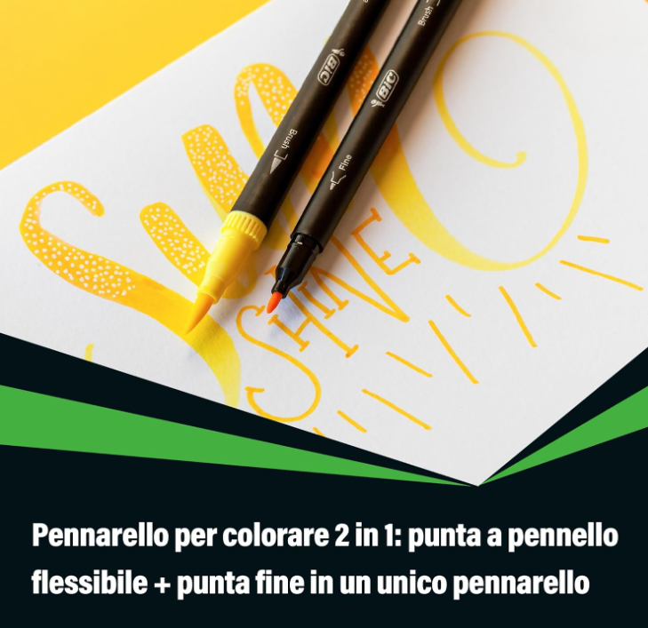 Pennarelli Bic Intensity Dual Tip Brush Colori Intensi