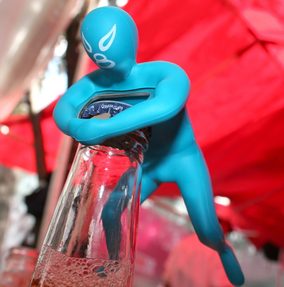 Apribottiglie Lottatore Blu