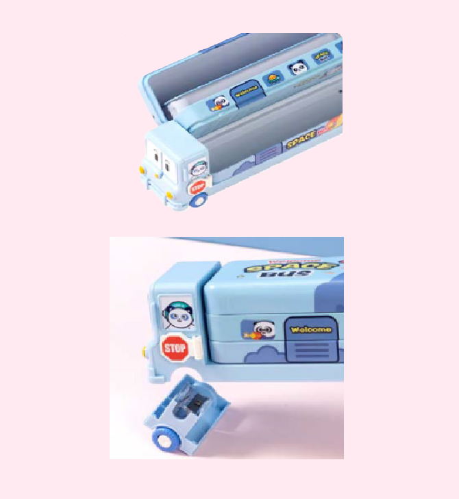 Astuccio Camion in metallo a ripiani + temperino