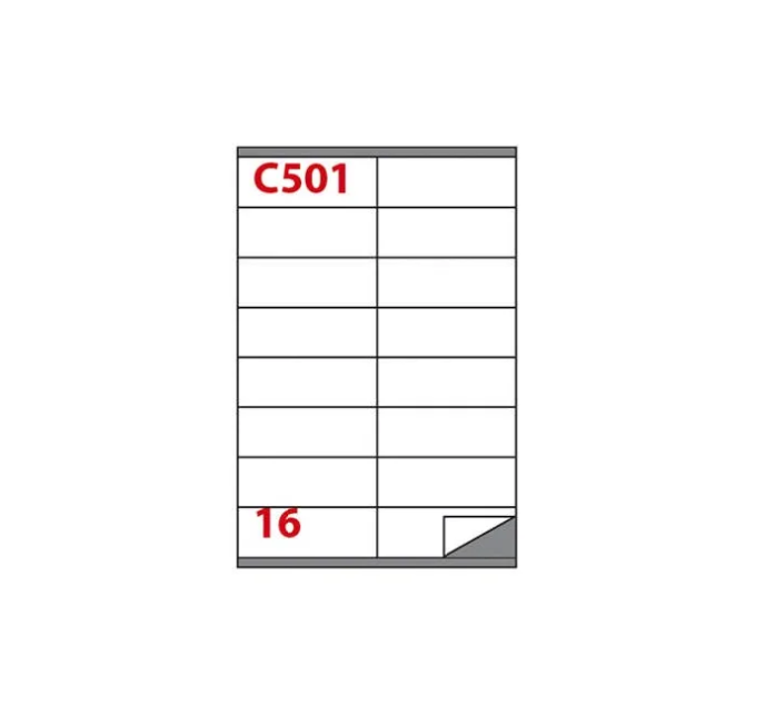 Etichette multiuso bianche Markin C501 - 105 x 36mm - 100 fogli A4 etichette