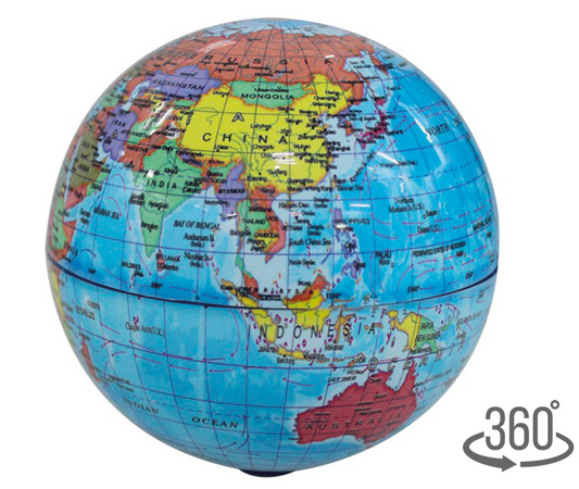 Mappamondo rotante cartina politica