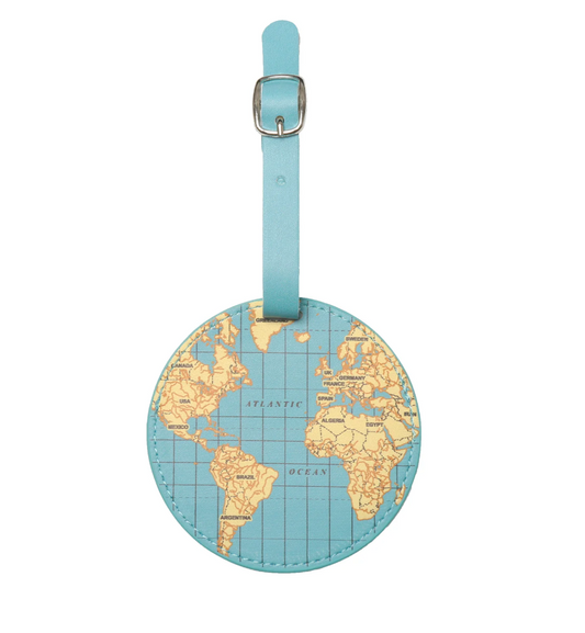 Targhetta per bagaglio Mondo Blu