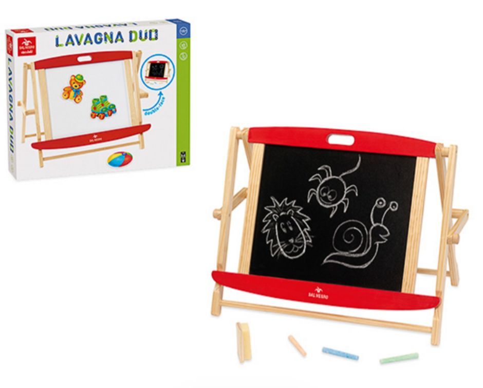 Lavagna Duo in Legno. Ardesia e Magnetica