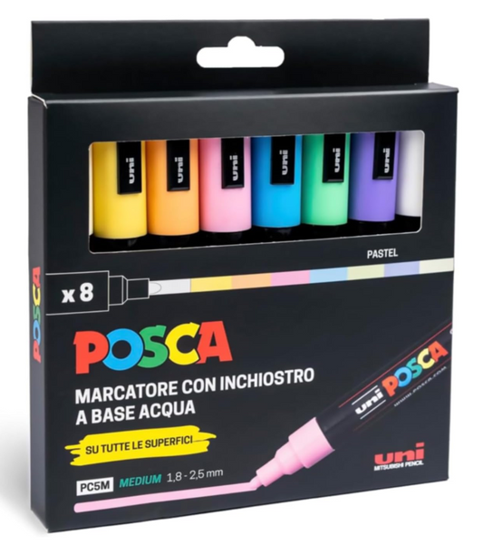 Uni Posca Pastel set 8 colori