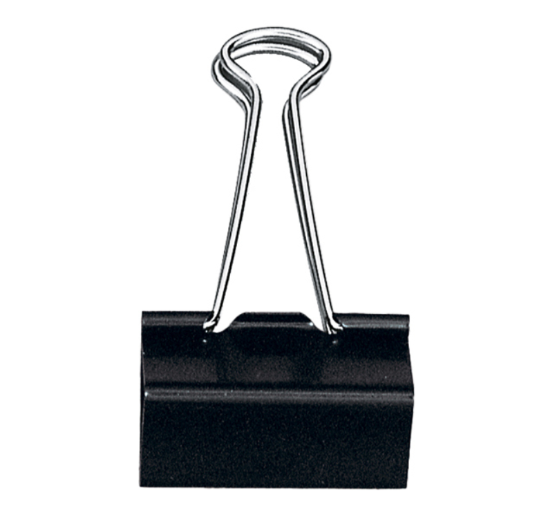 Molle Fermacarte Double Clip da 25 mm confezione da 12 pezzi