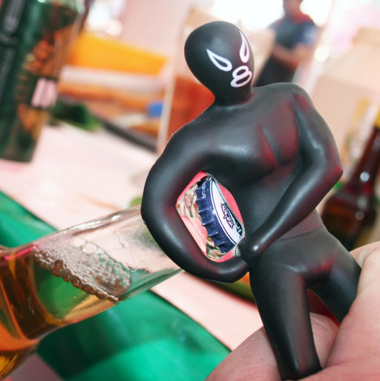 Apribottiglie Lottatore Nero