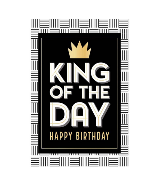 Biglietto doppio + busta augurale Compleanno King of the Day