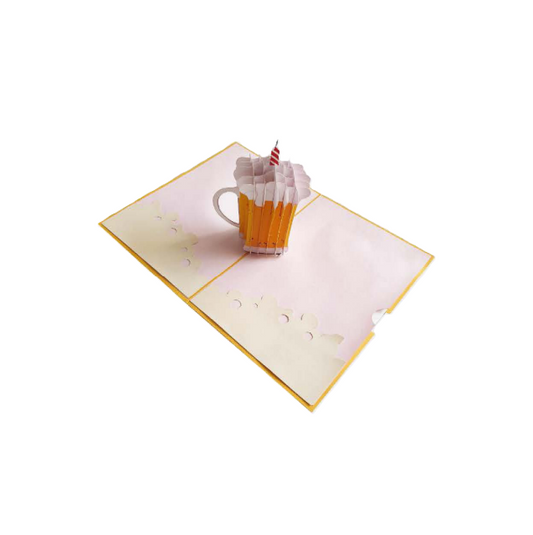 Biglietto Augurale Origami Boccale Birra