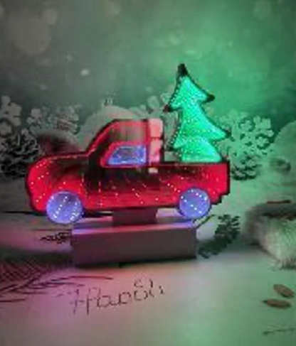 Lampada Led Natalizia Macchina Albero Natale