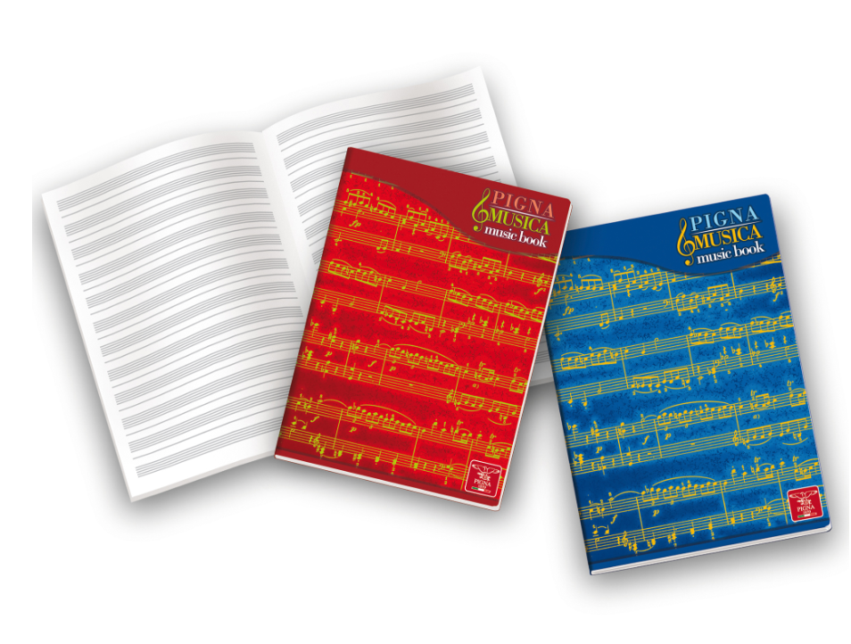 Pigna Quaderno Pentagrammato Maxi Musica Formato A4 16 Fogli 80 g/m²
