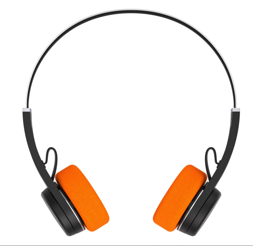 Cuffie anni 80  Mondo Freestyle Defunc wireless nere - arancio