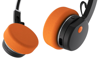 Cuffie anni 80  Mondo Freestyle Defunc wireless nere - arancio