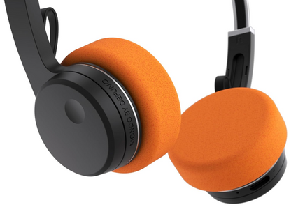 Cuffie anni 80  Mondo Freestyle Defunc wireless nere - arancio