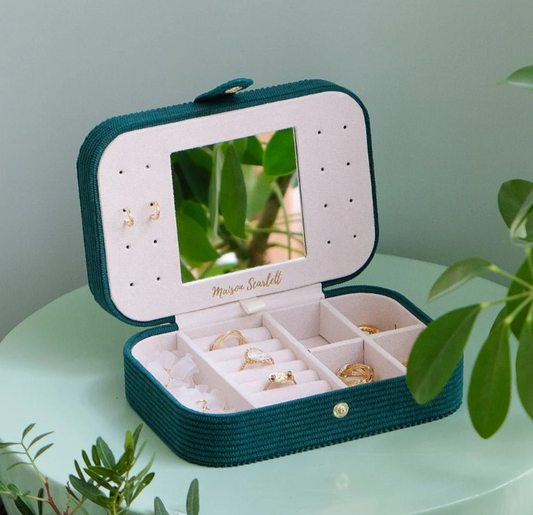 Portagioie Brigitte - Corduroy verde scuro Maison Scarlett