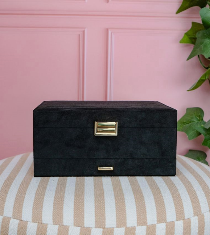 Portagioie Denise - Velluto Nero Maison Scarlett