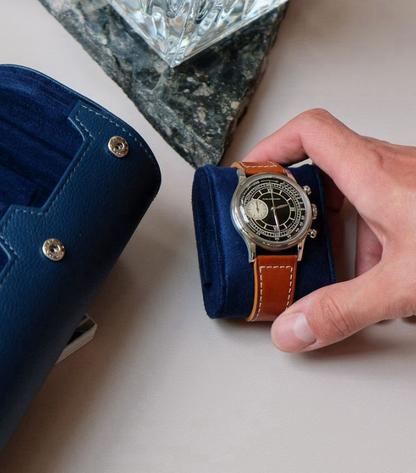 Custodia per orologi - James - 3 posti Blu Scuro Maison Scarlett