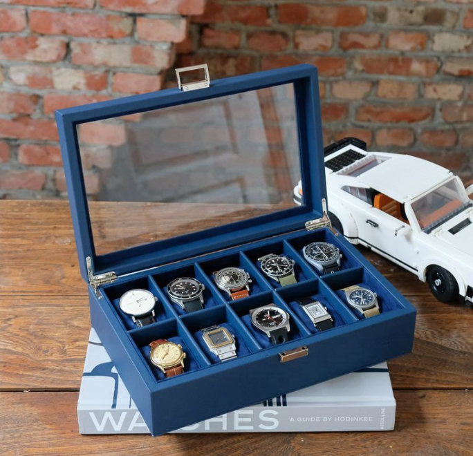 Custodia per orologi - Jean - 10 posti Blu Scuro Maison Scarlett