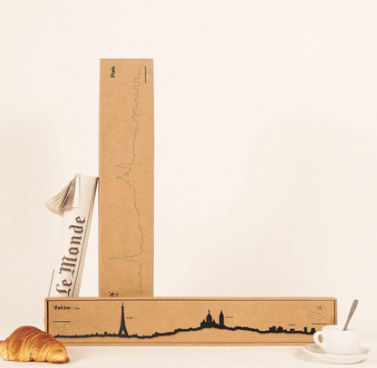 Skyline Parigi Profilo in Acciaio Nero 50cm