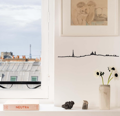 Skyline Parigi Profilo in Acciaio Nero 50cm