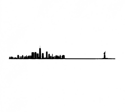 Skyline New York Profilo in Acciaio Nero 50cm