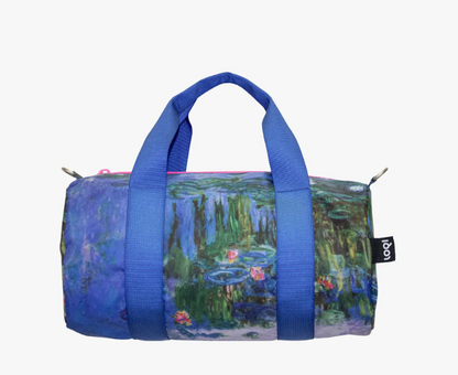 Borsa da viaggio media con tracolla CLAUDE MONET Water Lilies Neon - Loqi®