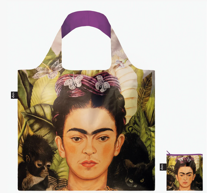 FRIDA KAHLO Self Portrait with Hummingbird Recycled Bag - Loqi®