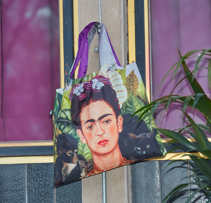 FRIDA KAHLO Self Portrait with Hummingbird Recycled Bag - Loqi®