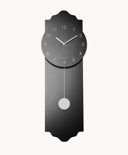 Orologio a pendolo moderno 24x70cm Nero/Bianco Chic Mic