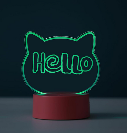 Lampada a lavagna scrivibile e cancellabile DIY CAT