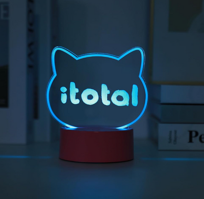 Lampada a lavagna scrivibile e cancellabile DIY CAT