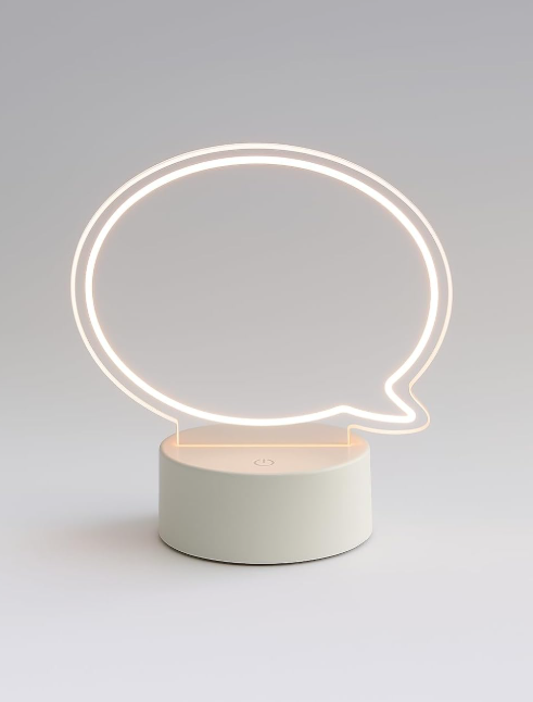 Lampada a lavagna scrivibile e cancellabile DIY Fumetto