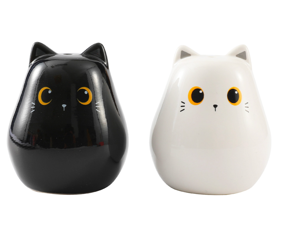 Porta sale e pepe Gatto nero e gatto bianco