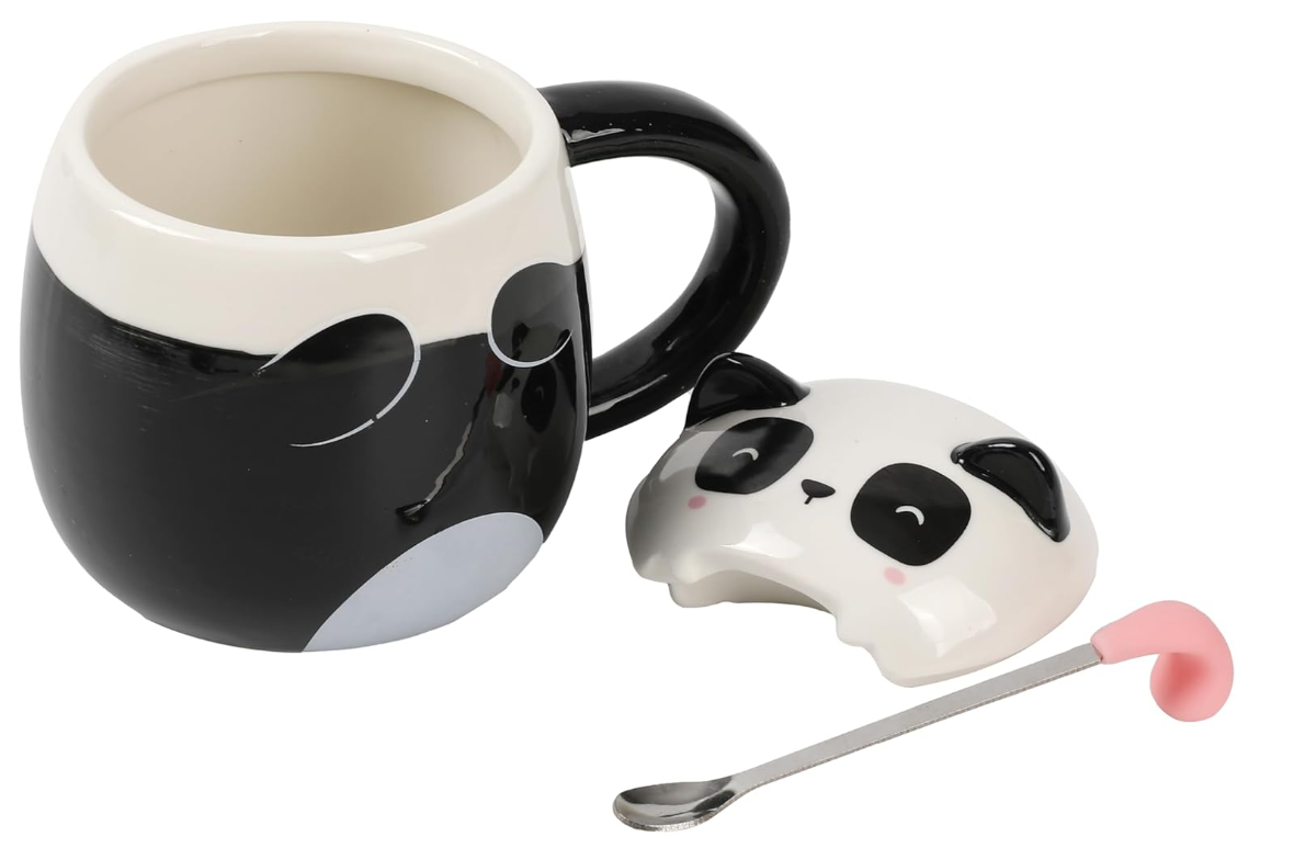 Tazza con cucchiaino a forma di lingua PANDASTIC 400ml