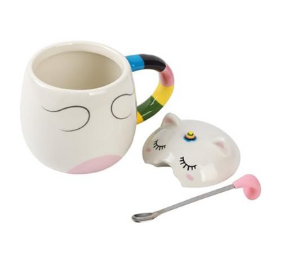 Tazza con cucchiaino a forma di lingua UNICORN 400ml