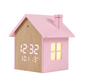 Sveglia a forma di Casetta rosa pastello