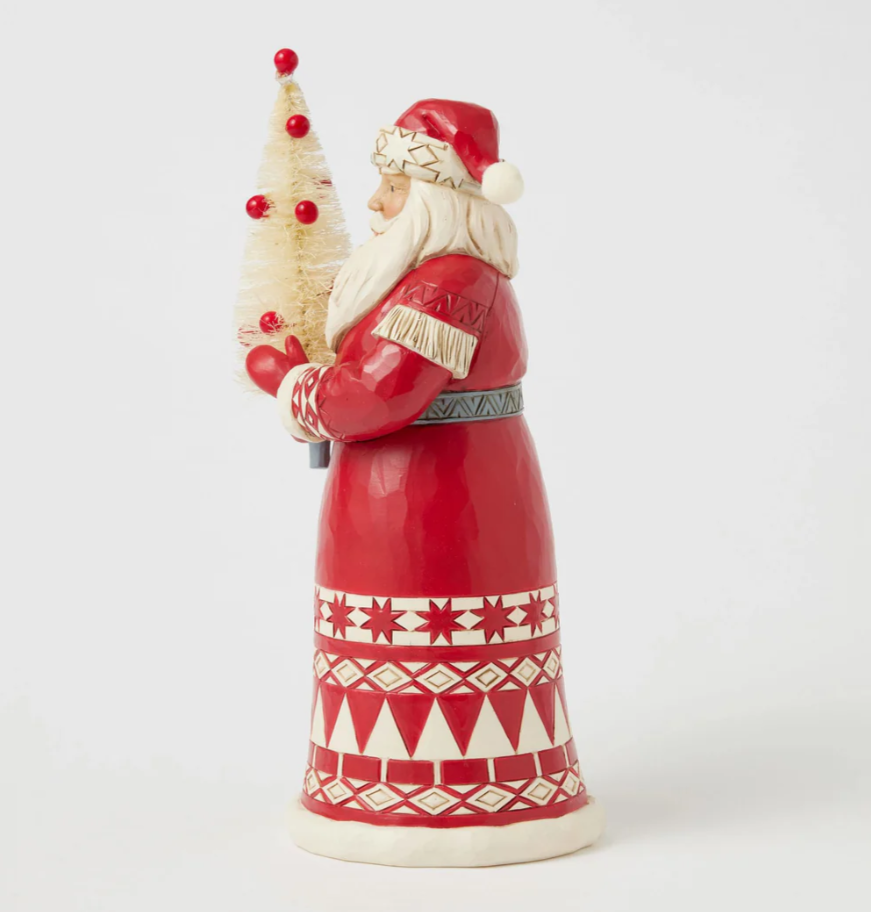 Statuetta Babbo Natale Albero con decorazioni rosse- Jim Shore Heartwood Creek