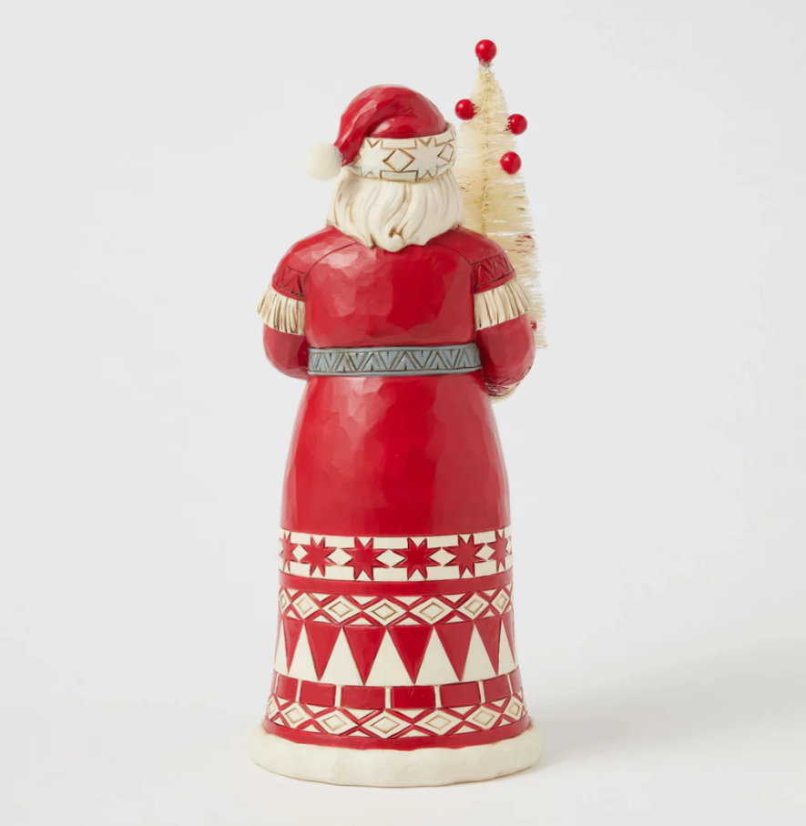 Statuetta Babbo Natale Albero con decorazioni rosse- Jim Shore Heartwood Creek