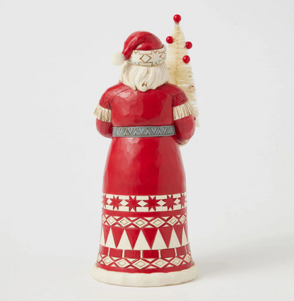 Statuetta Babbo Natale Albero con decorazioni rosse- Jim Shore Heartwood Creek