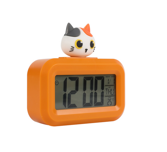 Sveglia digitale Gatto Bianco