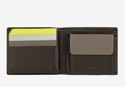 Portafoglio uomo piccolo RFID Colorful Coffee Brown - Tullio - DùDù