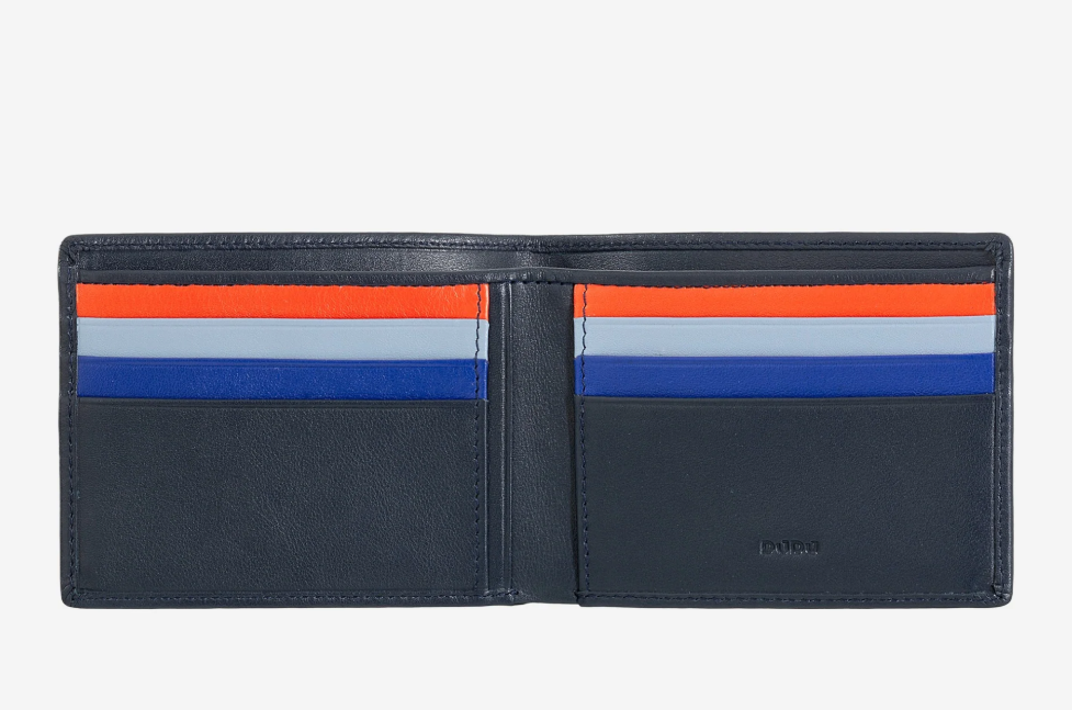Portafoglio uomo porta carte RFID Colorfu Navy - Caprera - DùDù