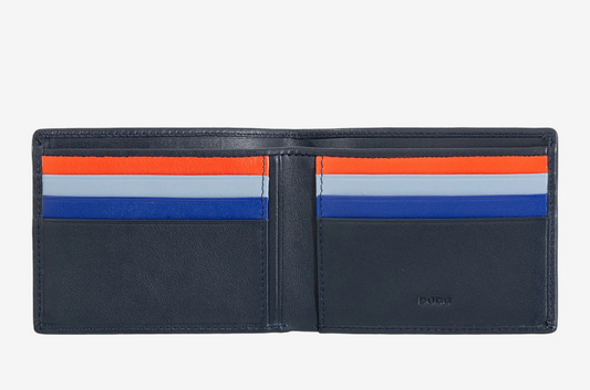 Portafoglio uomo porta carte RFID Colorfu Navy - Caprera - DùDù