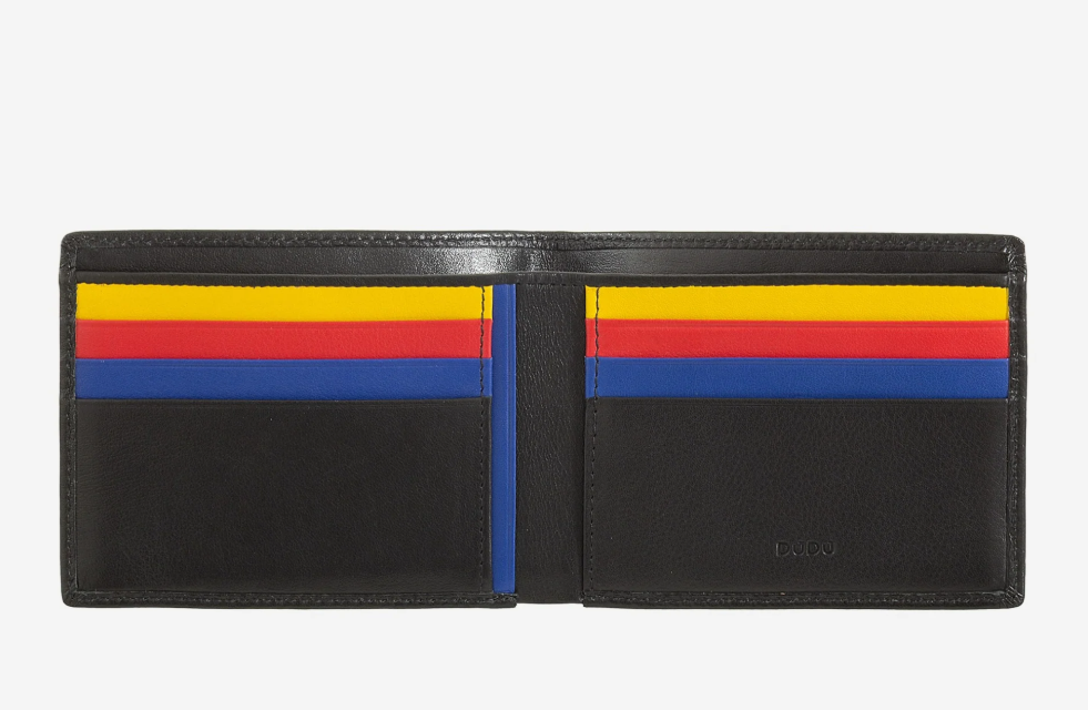 Portafoglio uomo porta carte RFID Colorfu Nero - Caprera - DùDù