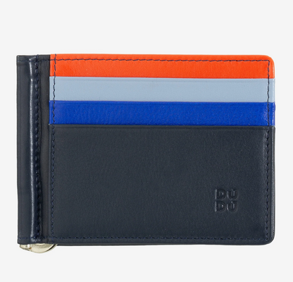 Portafoglio uomo con fermasoldi Colorfu Navy - Antigua - DùDù