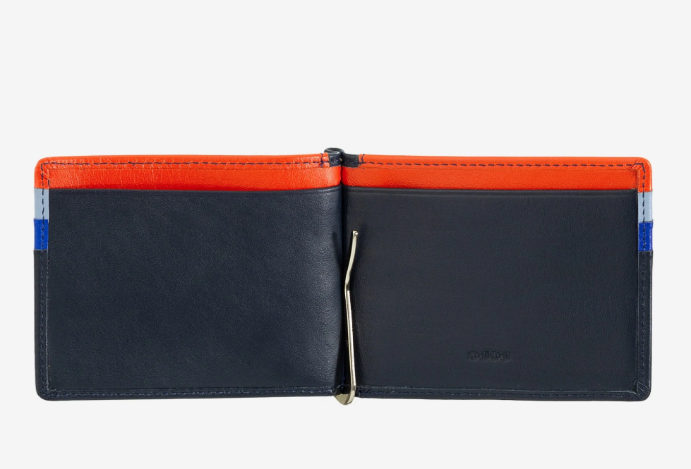 Portafoglio uomo con fermasoldi Colorfu Navy - Antigua - DùDù