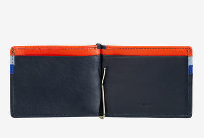 Portafoglio uomo con fermasoldi Colorfu Navy - Antigua - DùDù