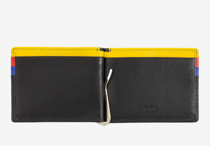 Portafoglio uomo con fermasoldi Colorfu Nero - Antigua - DùDù