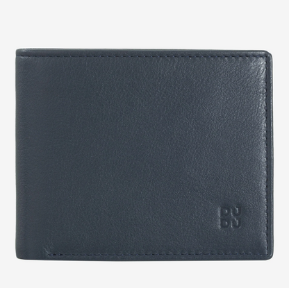 Portafoglio uomo in pelle RFID p/monete Colorful Navy - Azzorre - DùDù
